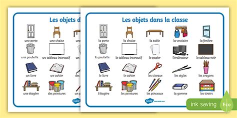 French classroom objects lesson.  Easy to print and comes in an editable version for...