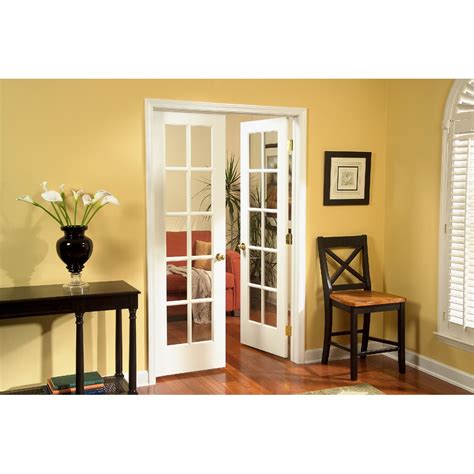 Glass Shape: 15-liteClear All. EightDoors. 30-in x 80-in White Clear Glass Prefinished Pine Wood Interior French Door. Model # 50688019803035. Find My Store. for pricing and availability. 139. RELIABILT. 15 Lite Wood 60-in x 80-in Unfinished Clear Glass Unfinished Pine Wood Interior French Door..
