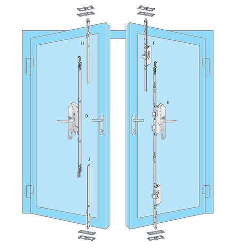 French doors locking system.  This encompasses everything from traditional mechanical ...