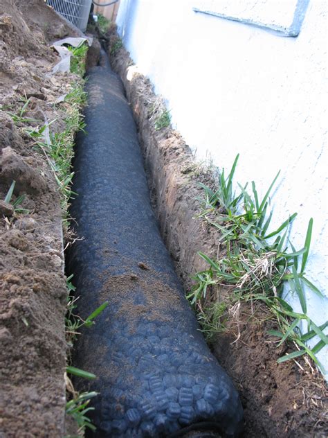 French drain pipe. 1. Dig a trench about 10–12 in (25–30 cm) wide and 1.5 ft (0.46 m) deep. Use a spade to dig a trench wide enough to accommodate the drain pipe, plus a bit of room on either side for gravel. Follow your … 