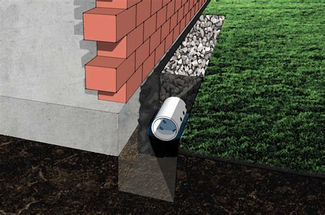 French drains around house. French Drain - Gravel Perforated Pipe - Holes Point Down. See examples of both holes up and holes down. Apple Drains Drainage Contractorswww.AppleDrains.comT... 