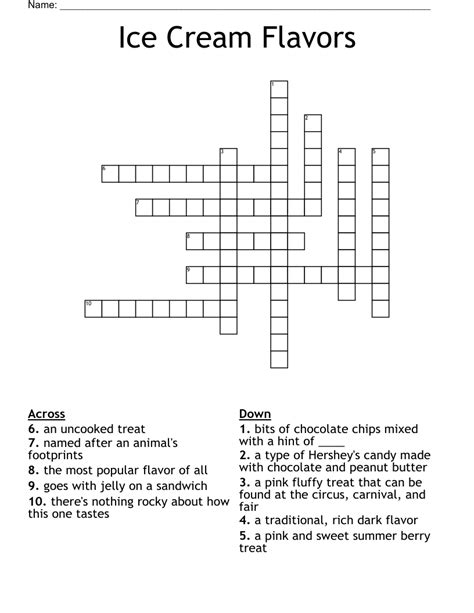 French ice cream crossword. Things To Know About French ice cream crossword. 