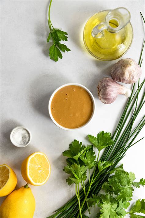 Fresh Lemon Herb Tahini Sauce - Fork in the Kitchen