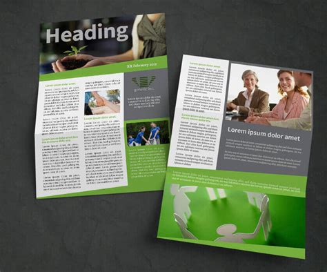 Fresh NonProfit Newsletter Template 2 Design Pages