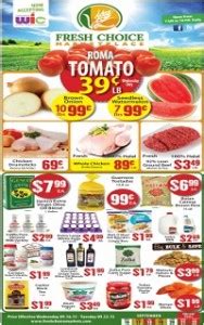 Weekly Ad Prices valid from 05/01/24 - 05/07/24 Weekly Ad. Prices valid from 05/01/24 - 05/07/24. Download Weekly Ad . Red Ripe Roma Tomatoes. 78 .... 
