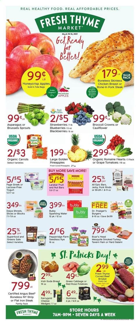Scroll to see the current ad! Get The Early Fresh Thyme Ad Sent To Your Email (CLICK HERE) ! Now viewing: Fresh Thyme Weekly Ad Preview 05/22/24 - 05/28/24.