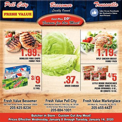 We hope you enjoy this week's ad specials when you shop at Fresh Value Cottondale! These deals are good through Tuesday, September 28th. ... //university.fresh-value ...