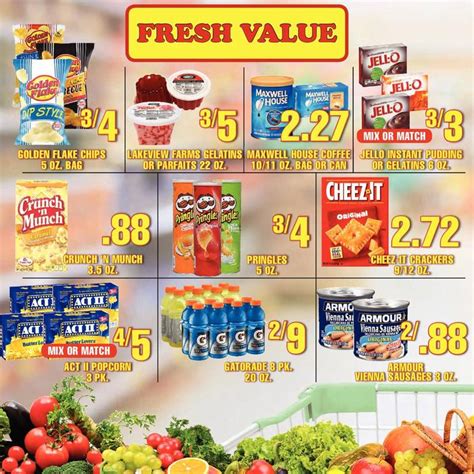 Welcome to Fresh Value. Goto Meat Department. Goto Produce Department. Goto Weekly Ad. Goto Subscribe. Goto Recipes. Fresh Value proudly serves the Bessemer,AL area. Come in for the best grocery experience in town. We're open 7 Days A …. 