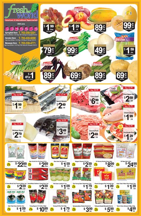 Fresh world weekly sale. Shoppers: don't miss our weekly in-store specials in Maspeth, NY. Sign-up for our Loyalty Card at the store, join our mailing list or follow us on social media and you will be notified when new sales arrived. Check our weekly circular to … 