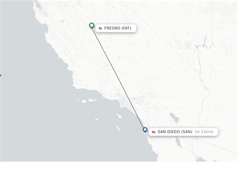 Flights between Fresno, CA and San Diego, CA st