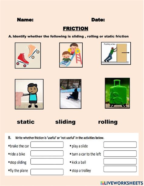 Friction Worksheets Library