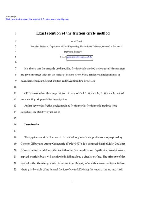 Friction circle method pdf.  43 This method is known as friction circle method.  This particula...