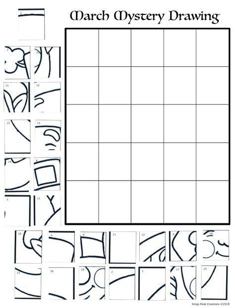 Friday Projects March Mystery Grid Drawing