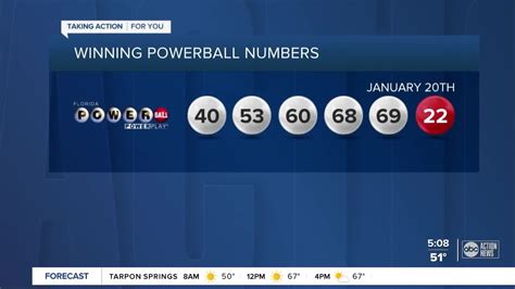The five PowerBall Plus numbers drawn were (in 