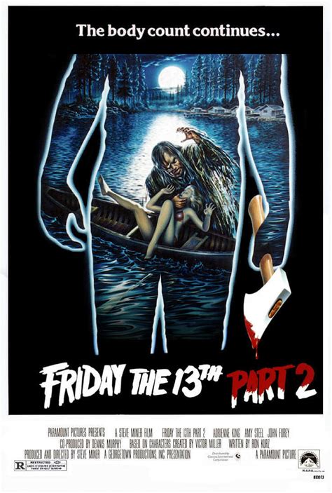 Parent and Kid Reviews on Friday the 13th Part 2 Our Review Parents say (7) Kids say (20) age 16+ Based on 7 parent reviews Add rating Sort by: Most Helpful kirstie K. Parent of 6, 8, 10, 14, 17 and 18+-year-old June 17, 2023 age 17+