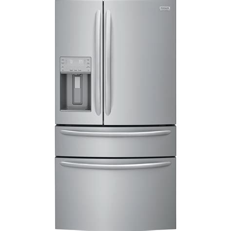 Fridgeaire refrigerator. Frigidaire 25.6-cu ft Side-by-Side Refrigerator with Ice Maker, Water and Ice Dispenser (Fingerprint Resistant Stainless Steel) ENERGY STAR This Frigidaire 36-in side-by-side refrigerator offers our EvenTemp™ Cooling System which reacts quickly to temperature fluctuations and constantly circulates cold air throughout the fresh food and ... 