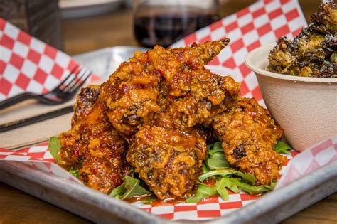 Fried chicken restaurant. Not the folks at this Richmond neighborhood restaurant, where everyday from 9 a.m. to 2 p.m. you can order fried chicken breast tenders atop fluffy Belgian waffles or nestled alongside homemade ... 