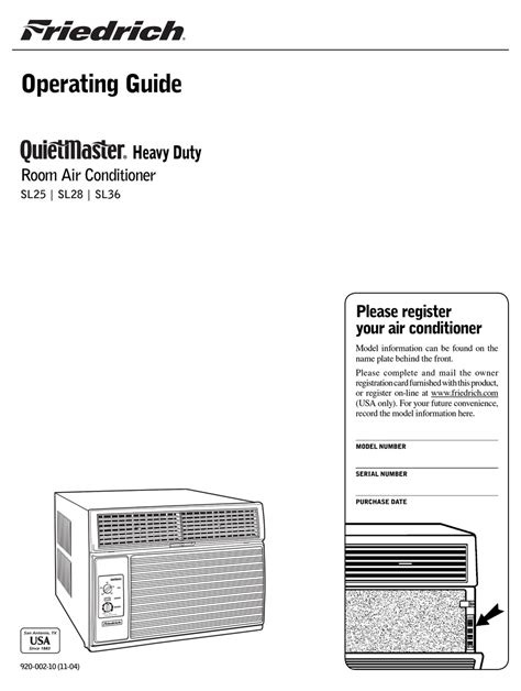 Friedrich air conditioner quiet master manual. - Bmw 7 series e65 repair manual.