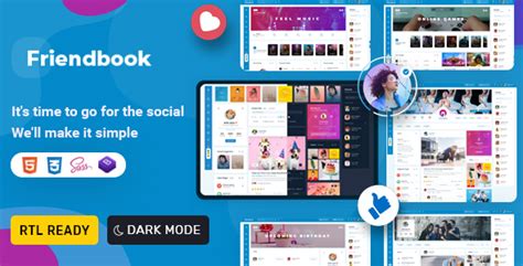 Friendbook Social Network Social Media Community UI Toolkit