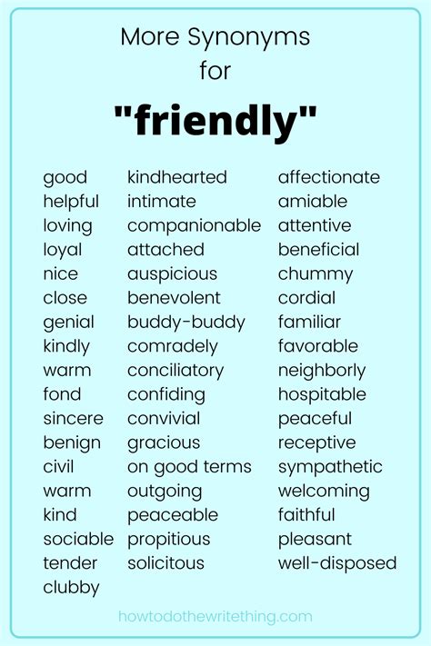 Friendly synonym resume. Here are some tips for deciding which words may be best for your resume: 1. Edit your resume for each prospective employer. It can be a good idea to tailor your resume for each potential employer. This can help you ensure that it applies to the specific position. When a hiring manager receives a resume that seems to detail a good fit for the ... 
