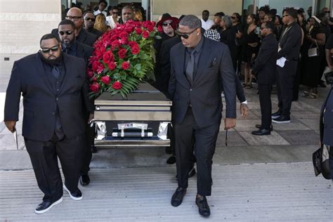 Friends and family gather for the funeral of Houston rapper Big Pokey