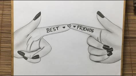 Who's your best friend? Follow along to learn how to draw this sweet Best Friends Forever Heart step by step, easy. Two cute girlfriends embraced in friendsh.... 