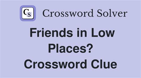 The Crossword Solver found 30 answers to "Lowest places", 5 letters crossword clue. The Crossword Solver finds answers to classic crosswords and cryptic crossword puzzles. Enter the length or pattern for better results. Click the answer to find similar crossword clues . Was the Clue Answered? Four English sides bag last places in cup, two to .... 