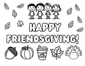Friendsgiving Coloring Pages