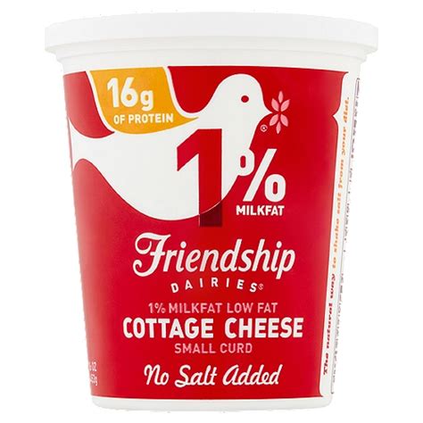 Friendship Dairies 1% Milkfat Low Fat Small Curd No Salt …