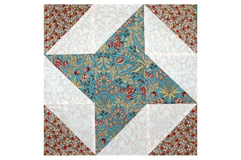 Friendship Star Quilt Block Pattern with Extra Triangles