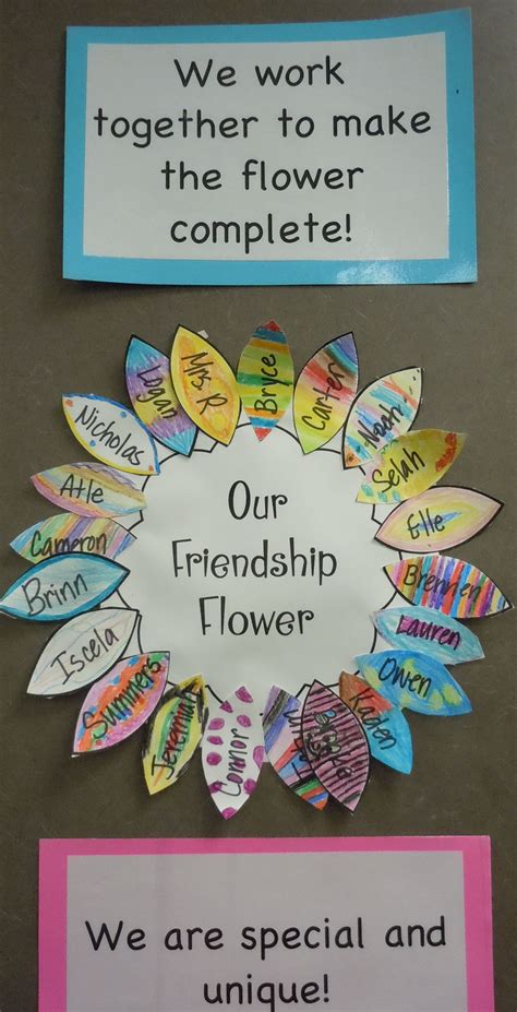 Friendship flower Preschool art activities, Friendship preschool