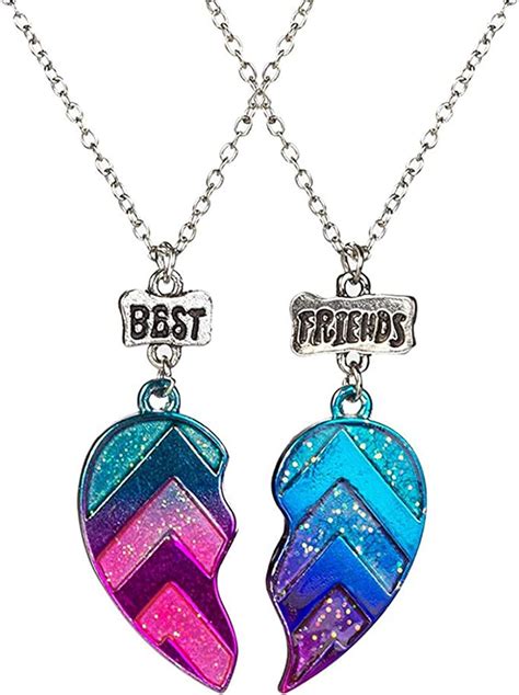Best friend necklace for 2 two Sun and Moon friendship jewelry set, Friendship matching gift necklaces / N486m. (3k) $47.46. FREE shipping. Sun moon star heart irregular round charm enamel coin pendant gold celestial necklace. Friend, gift …