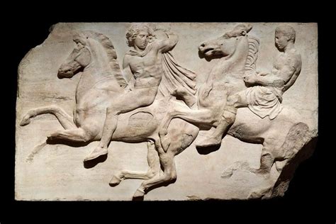 The frieze of the Parthenon is a continuous band with representations in relief that encircles .... 