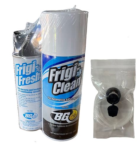 BG Frigi-Fresh: Kills mold, mildew, fungi, and other odor-causing organisms Works without costly manual cleaning of the system Keeps the vehicle interior smelling fresh and clean BG Frigi-Fresh is an EPA and USDA accepted disinfectant, deodorant and sanitizer. We aim to show you accurate product information.. 