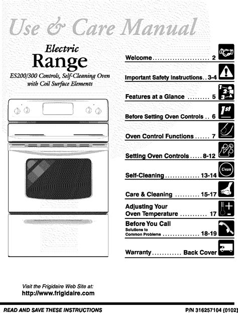 Frigidaire Gallery Oven Manual Pdf