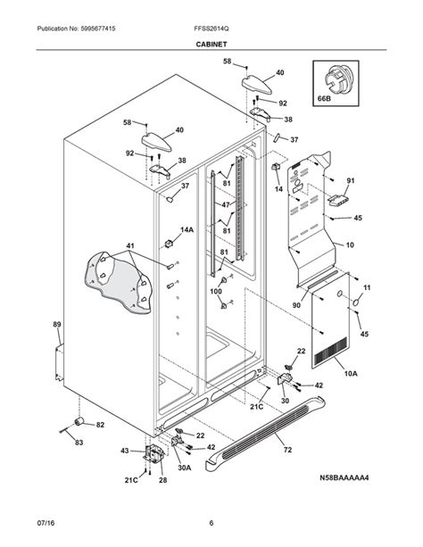 Frigidaire Refrigerator Model FFSS2614QS6A Parts (247 results)