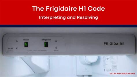 Frigidaire h1 error and beeping.  Jan 19, 2026 · Frigidaire Refrigerator H1 Code...