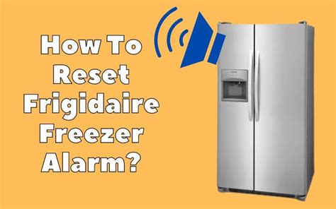 The alarm on a Frigidaire refrigerator can be triggered by a variety of factors, including a power outage, a door left ajar, or a malfunction with the cooling system. It is important to address the cause of the alarm to prevent any potential food spoilage or damage to the refrigerator.