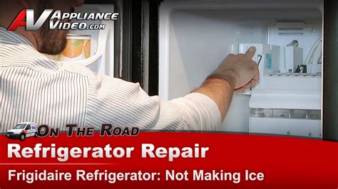 Frigidaire refrigerator not making ice but water works. How it Works: If the ice maker is not working the water pressure in the house might be too low. The water inlet valve which supplies water to the ice maker is designed to work with a minimum of 20 psi of water pressure. Door Switch. How it Works: If the refrigerator ice maker is not working, the door switch might be defective. 