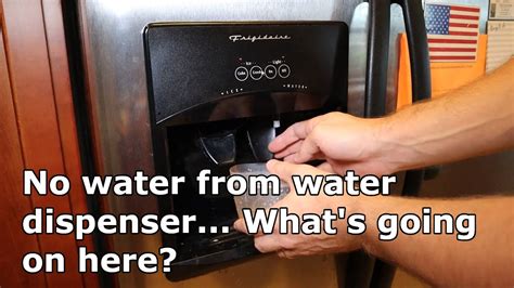 When your Frigidaire refrigerator water dispenser is not working properly, the first step is to identify the specific issue. Here are some common problems you may encounter: No water comes out when you press the dispenser lever. The water flow is slow or weak. The water has a strange taste or odor. The dispenser is making unusual noises.. 