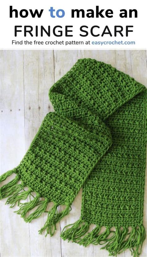 Fringe Scarf Crochet Pattern for Fall Easy Crochet Patterns