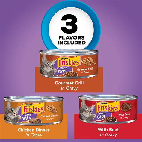 Friskies Meaty Bits Wet Cat Food Variety Pack 12Ct Purina