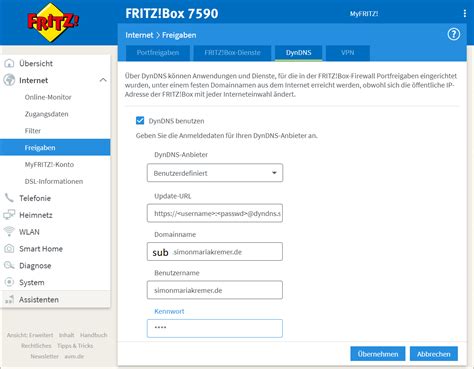 Fritzbox dyndns update-url