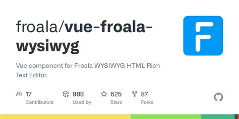 Froala github.  &middot; GitHub alpha2026a / react-froala-wysiwyg-c8 Public forked from froala/react...