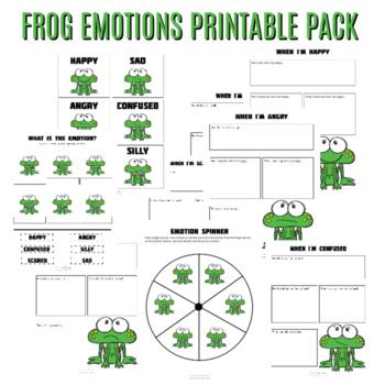 Frog Emotions Printable Pack by Sharla Kostelyk TpT