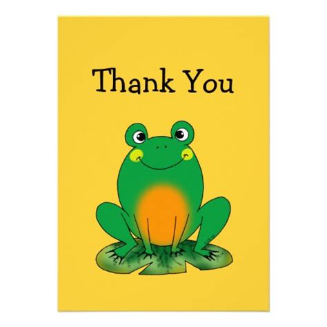 Frog Thank You Cards Zazzle