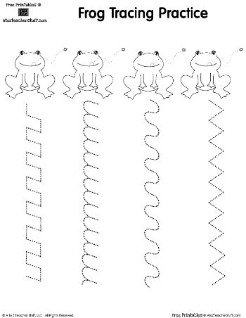 Frog Tracing Practice - A to Z Teacher Stuff Printable …