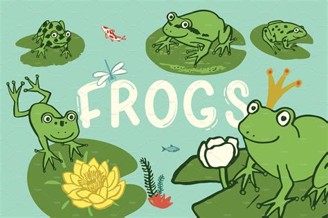 Frog pattern Graphic Patterns Creative Market