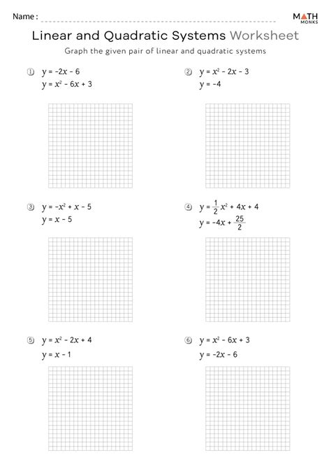 From Linear To Quadratic Worksheet