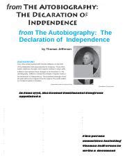 From The Autobiography: The Declaration of Independence by ...